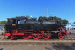 VSM's Bubikopf 64 415 stands at theit head quarters at Beekbergen on 7 September 2024 during the annual  Terug naar Toen  train bonanza.