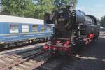 VSM, ex-SSN, ex-DB 65 018 stands in Loenen on 7 September 2024 during the  terug naar Toen  train bonanza, that sees each year a steam train between Beekbergen and Loenen every 50 minutes and a steam train between Beekbergen and Apeldoorn every hour. 