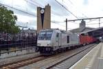 RheinCargo DE803 passes through Tilburg on 29 July 2018.