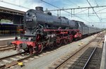 Steam special with 01 1075 leaves Roosendaal on 10 September 2016.