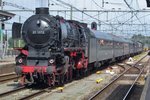 Steam special with 01 1075 leaves Roosendaal on 10 September 2016.