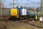 Volker rail 203-5 stands at Utrecht Centraal with an engineering train on 9 March 2014.