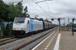 Coal train with Railpool 186 459 passes through Zwijndrecht on 16 July 2016.