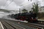 On 14 December 2024, VSM 50 307 quits Arnhem Centraal  in front of the six times daily Christmas-Express steam shuttle train between Arnhem Centraal and Nijmegen. The weekend of 14/15 December 2024 VSM deployed six shuttle services with one train set, consisting of a dozen of coaches (from local two-axle wagons to luxurious dining cars) and a steam loco at each end. ON the evening of the 14th however, 50 307 took minor damages and the preservationist of the VSM decided to replace the grossOhr (Big Ear) with two Dutch 1950s Diesel locomotives.