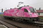 Pink PKP 370 007 stands in BOhumín on 26 May 2015.