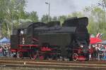 TKt48-191 takes part in the steam loco parade at Wolsztyn on 30 April 2016.