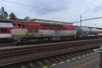 Bardotka 751 055 stands with one tank wagon in Bratislava hl.st.