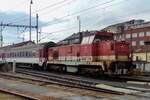 On 22 September 2017 ZSSK 736 102 shunts at Bratislava hl.st.