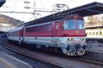 In the shadows at Bratislava hl.st. ZSSK 240 084 readies herself for departure on 31 December 2016.