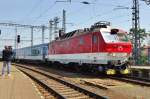 On 29 May 2015 ZSR 350 012 calls at Bratislava hl.st. wth a Praha-Budapest EC.