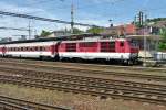 Gorilla 350 003 readies herself for departure at Bratislava hl.st. on 31 May 2015.