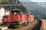 SBB 18437 with engineering train at Erstfeld on 24 September 2010.