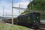 SBB Historic 10217 enters Olten station with a shuttle from the SBB works on 21 May 2022 at the first weekend of celebrations for 175 years railways in Switzerland. 