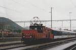 SBB 934 558 shunts FS stock at Chiasso on 20 June 2001.