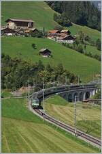 By Garstatt is a BLS Re 4/4 (ex SBB) wiht his RE on the way from Zweisimmen to Interlaken Ost.