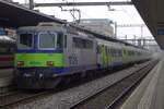 In her last year of service with the BLS, 420 501 pushes a regional train out of Spiez towards Interlaken Ost on 2 January 2020. This loco has been sold to Verein Extrazug.CH and that organisation is in the proces of restoring this loco back to her original condition as green SBB 11110, including the rounded head lights. It is planned that this loco will be unveiled in her original condition during the 150th anniversary of the Emmentahl Line (Burgdorf--Huttwill/Konolfingen) at Langnau in Emmenthal on 18 May 2025. 