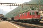 Frog's perspective of 11263 at Bellinzona, scanned picture, taken on 26 May 2007.