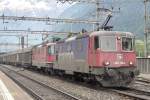 SBB Cargo 420 160 hauls a freight out of Erstfeld on 4 June 2014.