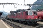 SBB 11340 hauls a freight through Erstfeld on 4 June 2014.