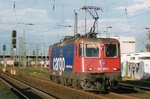 SBB 421 389 runs light through Duisburg-Rheinhausen on 16 July 2012.