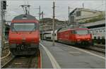 The SBB Re 460 109-2 wiht his IR 15 and the SBB Re 460 045-8 his IR 90 by his stop in Lausanne. 

31.05.2024