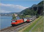 An SBB Re 460 is just past Villeneuve with its IR 90 on its way to Geneva Airport and was photographed just before it was obscured by the oncoming train. The Château de Chillon can be seen in the background.

June 5, 2024