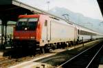 SBB Cargo 484 016 in CisAlpino-colours stands on 19 May 2006 at Domodossola.