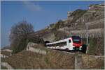  Long-distance traffic  on the Train de Vignes route: the SBB Flirt3 RABe 523 503  Mouette  (RABe 94 85 0 523 503-6 CH-SBB), which was purchased for long-distance traffic, is running as S7 on the