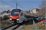  Long-distance traffic  on the Train de Vignes route: the SBB Flirt3 RABe 523 503  Mouette  (RABe 94 85 0 523 503-6 CH-SBB), which was purchased for long-distance traffic, is running as S7 on the