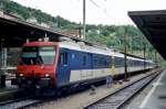 NPZ 560 121 stands in the rain in Bellinzona on 26 May 2007.