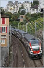 The SBB RABe 511 111 travels as RE from Annemasse to St Maurice and reaches Montreux.