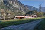A Region Alps RABe 525 (NINA) regional train is traveling from Le Châble to Martigny and has just left Sembrancher station.

October 30, 2024