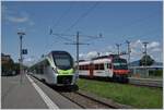 The BLS RABe 528 105  MIKA  rented by RegionAlps is traveling as R91 6116 from Brig (from 11:03) to St-Gingolph (at 13:06) and crosses the opposite train in Bouveret.

July 24, 2024