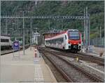 The new Flirt 4 Evo of the SBB RABe 531 001 is on a test drive in Brig.