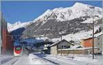 An SBB RABe 501  Giruno  is on the way to Basel SBB as IC 21 10672 in Airolo. January 21, 2025