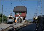  Le Chablais en fête  at the Blonay Chamby train. The vehicle parade, which was surprisingly organized in Chamby, required some maneuvering of the vehicles involved. In the picture you can see the already positioned ASD BCFe 4/4 and the MOB FZe 6/6. The MOB BCFe 4/4 11 is still missing on track two, it is still behind the FZ 6/6 2002. 

Sept. 10, 2023