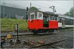 The refurbished small RB (Réseau Breton) draisine Dm 2/2 N° 3  Biniou  of the Blonay-Chamby railway is on a test drive in Blonay, it will be on the weekend of 7th/8th.