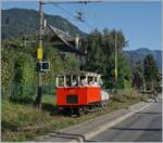 Autour de la voie ferrée / Around the iron railway (autumn event 2024) - The Dm 2/2 N° 3  Le Biniou  of the Blonay Chamby Railway, which leaves Blonay, always seems surprisingly small; So the (unofficial) title  World Record - Smallest/Shortest Passenger Train in the World  may not be completely wrong...

Sept. 7, 2024