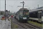 Autour de la voie ferrée / Around the iron railway (autumn event 2024) - This year a guest at the Blonay-Chamby railway: the beautifully prepared GFM (Historique) BDe 4/4 141 in  fir green ; the railcar was built in 1972. The picture shows the GFM railcar in Blonay wiht the service 1475 to Chaulin. 

Sept. 7, 2024