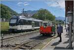 Autour de la voie ferrée / Around the iron railway (autumn event 2024) - The Blonay-Chamby Dm 2/2 N° 3  Le Biniou  has now arrived back in Blonay.