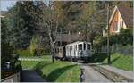 La DER de la saison / The end of the 2024 season of the Blonay-Chamby Railway - The MCM railcar of the Blonay Chamby Railway is on the journey to Chaulin with the Kaiserwagen shortly after Blonay. 

October 27, 2024