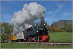 La DER de la saison / The end of the 2024 season of the Blonay-Chamby Railway - The SEG G 2x 2/2 105 is traveling with the Riviera Belle Epoque Express from Vevey to Chaulin and reaches Chamby in a few minutes. The magnificent plume of smoke from the steam locomotive as it travels over the quite considerable incline is very impressive.  

October 27, 2024