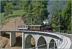 Swiss Steam Festival 2025 - The SEG G 2x 2/2 105 hauls a steam train from Blonay to Chaulin on the Baye de Clarens Viaduct.