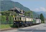 Swiss Steam Festival 2025 - the magnificent MOB DZe 6/6 2002 of the Blonay-Chamby Railway arrives in Blonay with its train from Chaulin.