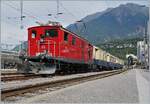 The HGe 4/4 36 with his Glacier Pullman Express St.Moritz - Zermatt in Brig. Foration of this tran: RhB D 4051, RhB As 1144, RhB WR-S 3820 and RhB As 1143.

31.08.2019