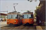 Two BD BDe 8/8 in Dietikon in the Limmattal. 

Analog picture from the 25.07.1984