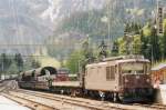 BLS 169 stands at Kandersteg with an car carrying train to Goppenstein on 20 May 2006.