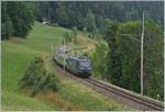 The BLS Re 465 002 wiht his RE on the way to La Chaux-de Fond by Les-Hauts-Geneveys.