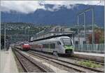 A BLS RABe 528 MIKA in Brig is actually nothing special, but the RABe 528 109 runs as R91 for the RegioAlpes to St Gingolph on Lake Geneva; and this was worth a picture to me. 

Sept 12, 2024