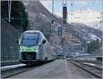 he BLS RABe 528 107 as RE 1 from Bern to Brig at the stop in Goppenstein.

Jan 3, 2024